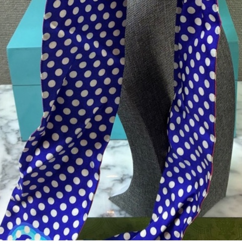 Gucci, silk, pink and purple polka Dot headband wrap NWT authentic - Picture 11 of 14